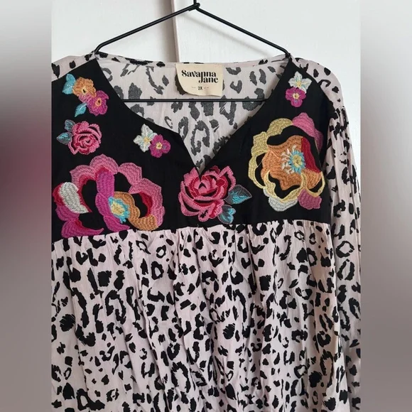 Savanna Jane Pink Leopard Top - Picture 3 of 5